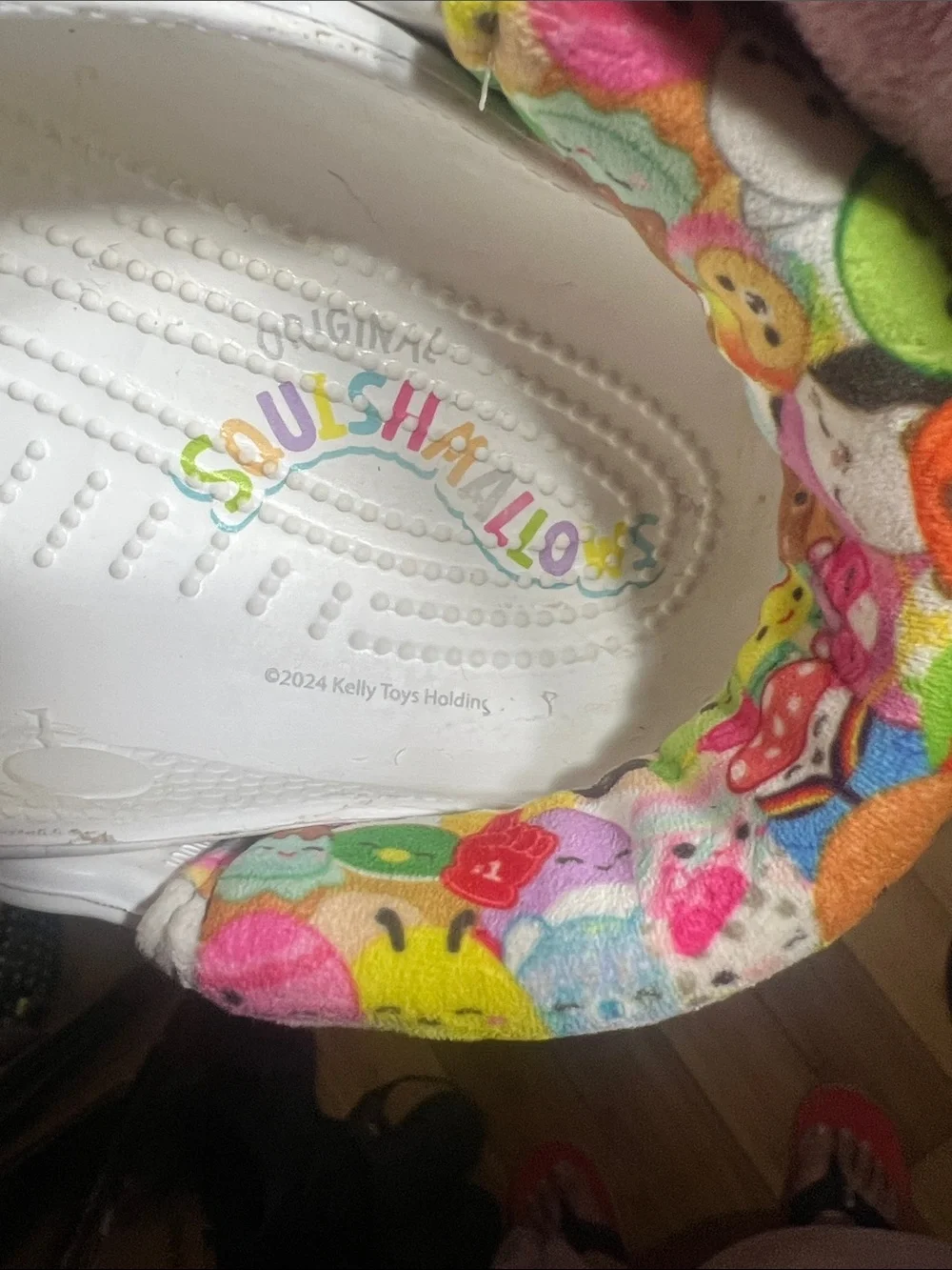 CROCS White Kids Clogs with Colorful Cartoon Charms